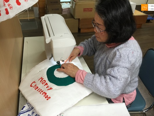 クリスマスキルトの様子